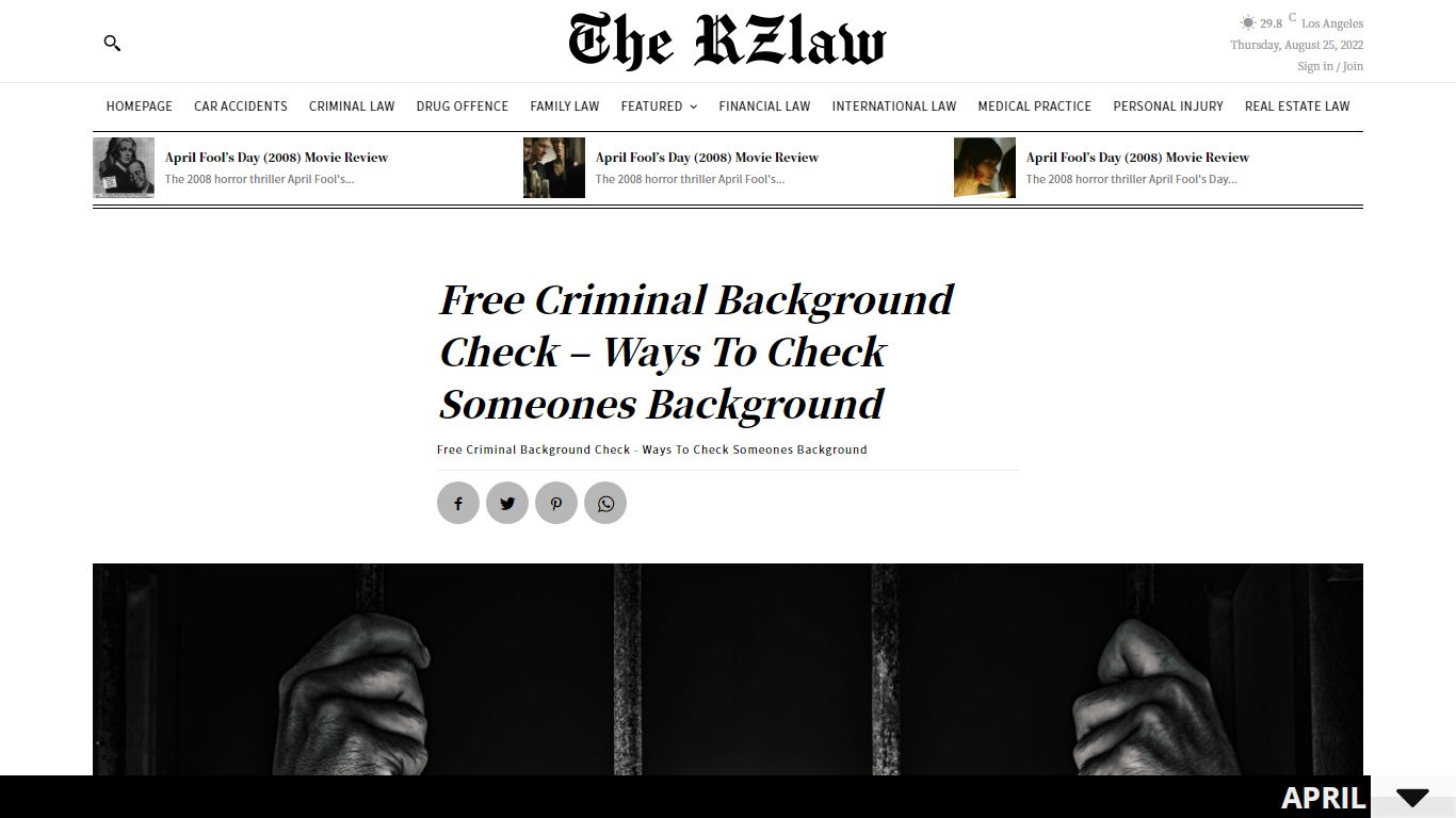 Free Criminal Background Check - Ways To Check Someones Background - RZ Law